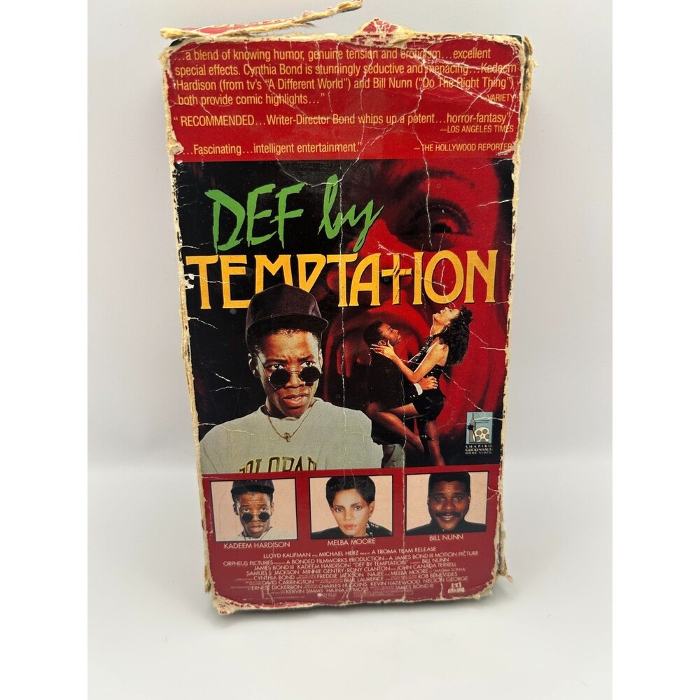 Def By Temptation VHS, 1990 SHAPIRO GLICKENHAUS 90s Troma Slasher Horror